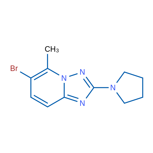 6-Bromo-5-methyl-2-(pyrrolidin-1-yl)-[1,2,4]triazolo[1,5-a]pyridine 1g
