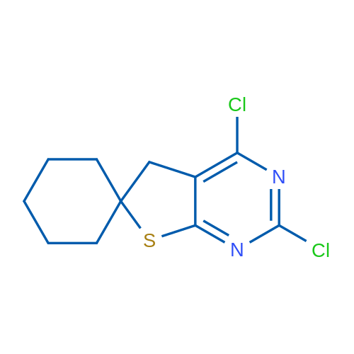 2',4'-Dichloro-5'H-spiro[cyclohexane-1,6'-thieno[2,3-d]pyrimidine] 1g