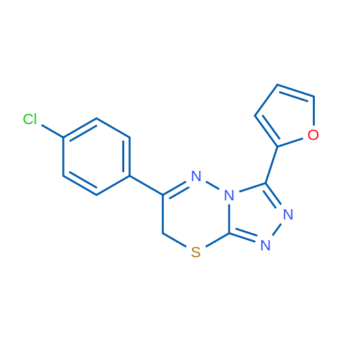 6-(4-Chlorophenyl)-3-(furan-2-yl)-7H-[1,2,4]triazolo[3,4-b][1,3,4]thiadiazine 1g
