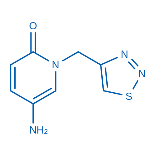 5-Amino-1-[(1,2,3-thiadiazol-4-yl)methyl]-1,2-dihydropyridin-2-one 1g