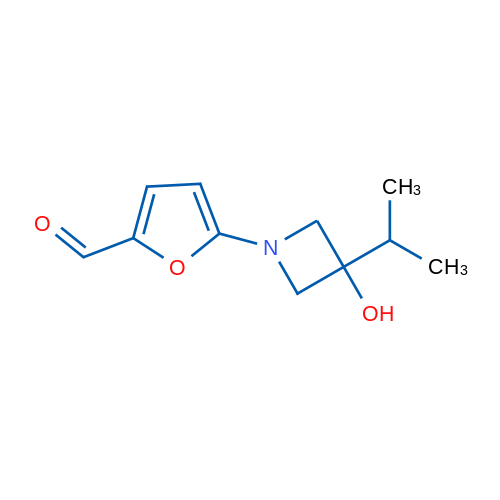 5-[3-Hydroxy-3-(propan-2-yl)azetidin-1-yl]furan-2-carbaldehyde 1g
