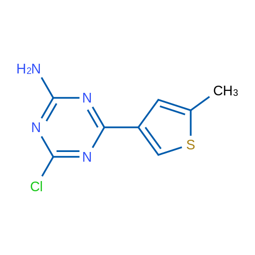 4-Chloro-6-(5-methylthiophen-3-yl)-1,3,5-triazin-2-amine 1g