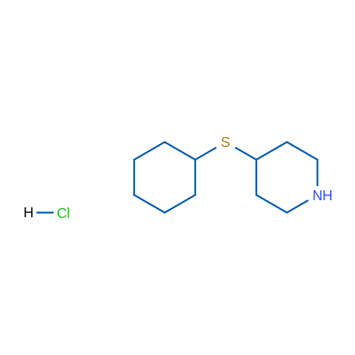 4-(Cyclohexylsulfanyl)piperidine hydrochloride 1g
