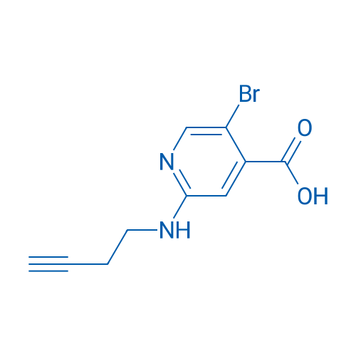 5-Bromo-2-[(but-3-yn-1-yl)amino]pyridine-4-carboxylic acid 1g