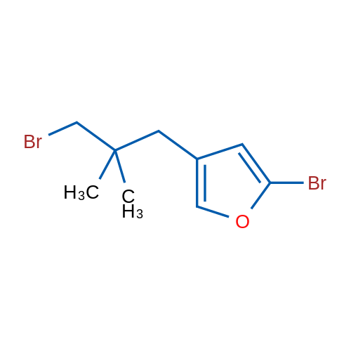 2-Bromo-4-(3-bromo-2,2-dimethylpropyl)furan 1g