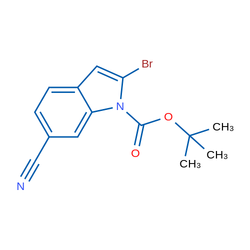 tert-Butyl 2-bromo-6-cyano-1H-indole-1-carboxylate 1g