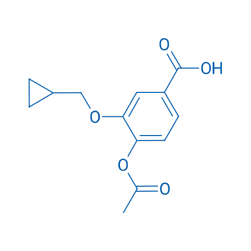 4-Acetoxy-3-(cyclopropylmethoxy)benzoic acid 250mg