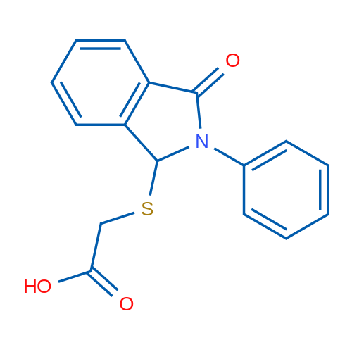 2-[(3-Oxo-2-phenyl-2,3-dihydro-1H-isoindol-1-yl)sulfanyl]acetic acid 1g