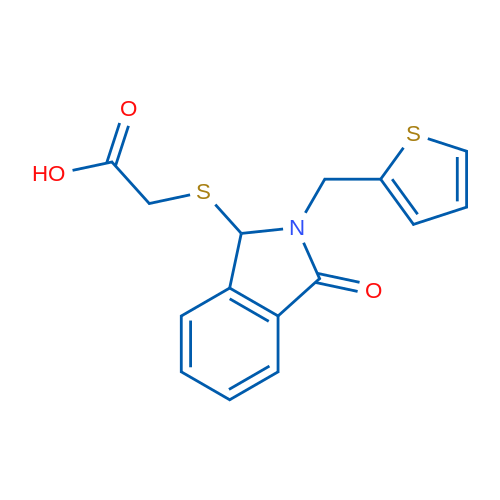 2-({3-oxo-2-[(thiophen-2-yl)methyl]-2,3-dihydro-1H-isoindol-1-yl}sulfanyl)acetic acid 1g