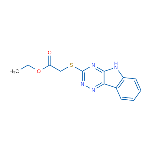 Ethyl 2-{5H-[1,2,4]triazino[5,6-b]indol-3-ylsulfanyl}acetate 1g