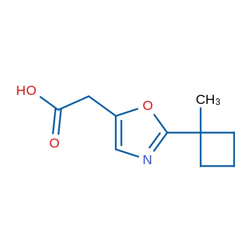 2-[2-(1-Methylcyclobutyl)-1,3-oxazol-5-yl]acetic acid 1g