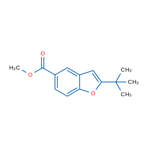 2-tert-Butyl-benzofuran-5-carboxylic acid methyl ester 1g