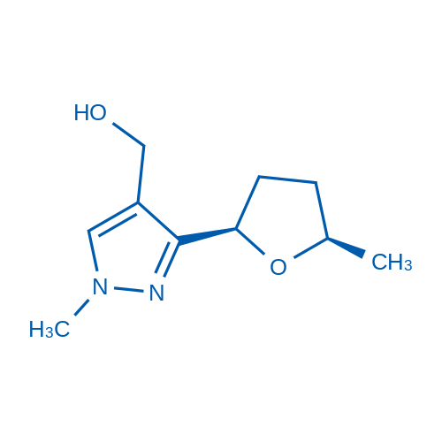 (1-Methyl-3-((2R,5R)-5-methyltetrahydrofuran-2-yl)-1H-pyrazol-4-yl)methanol 50mg
