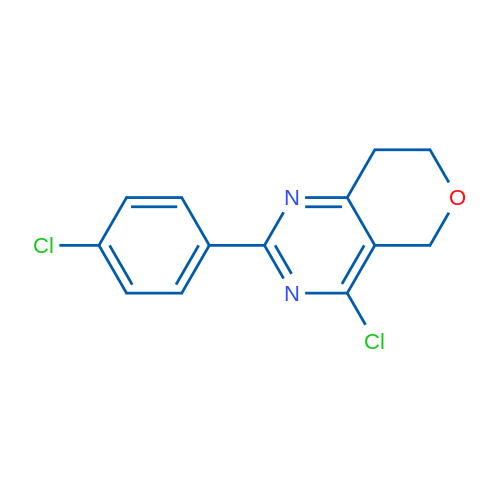 4-Chloro-2-(4-chlorophenyl)-7,8-dihydro-5H-pyrano[4,3-d]pyrimidine 1g