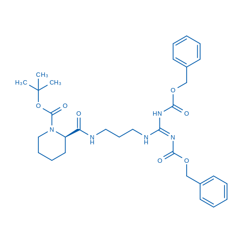 (E)-tert-butyl 2-((3-(2,3-bis((benzyloxy)carbonyl)guanidino)propyl)carbamoyl)piperidine-1-carboxylate 1g