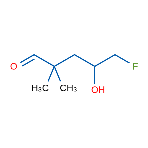 5-Fluoro-4-hydroxy-2,2-dimethylpentanal 1g