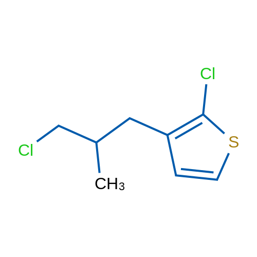2-Chloro-3-(3-chloro-2-methylpropyl)thiophene 1g