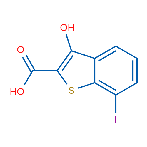 3-Hydroxy-7-iodobenzo[b]thiophene-2-carboxylic acid 1g