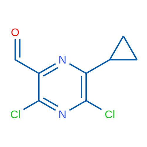 3,5-Dichloro-6-cyclopropylpyrazine-2-carbaldehyde 1g