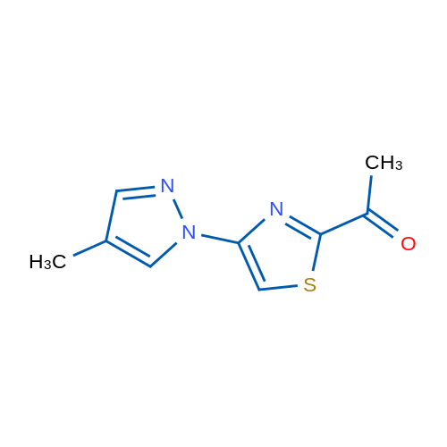 1-[4-(4-Methyl-1H-pyrazol-1-yl)-1,3-thiazol-2-yl]ethan-1-one 1g