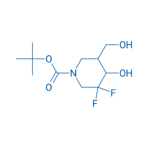 tert-Butyl 3,3-difluoro-4-hydroxy-5-(hydroxymethyl)piperidine-1-carboxylate 250mg