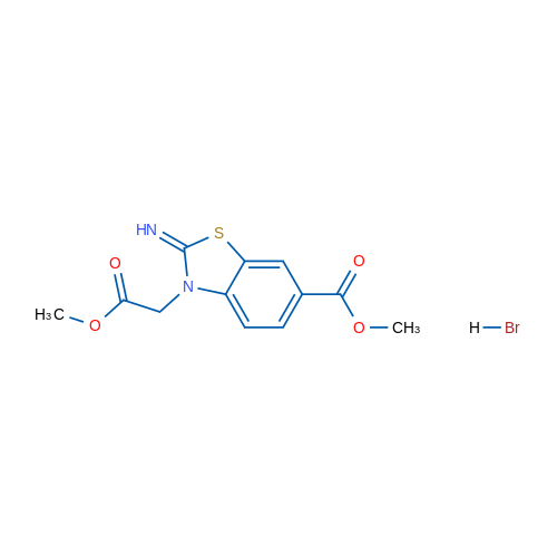 methyl 2-imino-3-(2-methoxy-2-oxoethyl)-2,3-dihydrobenzo[d]thiazole-6-carboxylate hydrobromide 250mg