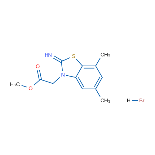 methyl 2-(2-imino-5,7-dimethylbenzo[d]thiazol-3(2H)-yl)acetate hydrobromide 10g