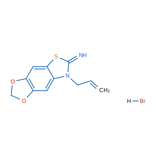 7-allyl-[1,3]dioxolo[4',5':4,5]benzo[1,2-d]thiazol-6(7H)-imine hydrobromide 250mg