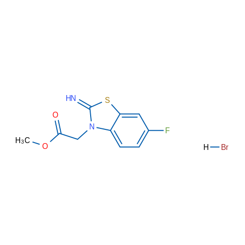 methyl 2-(6-fluoro-2-iminobenzo[d]thiazol-3(2H)-yl)acetate hydrobromide 250mg