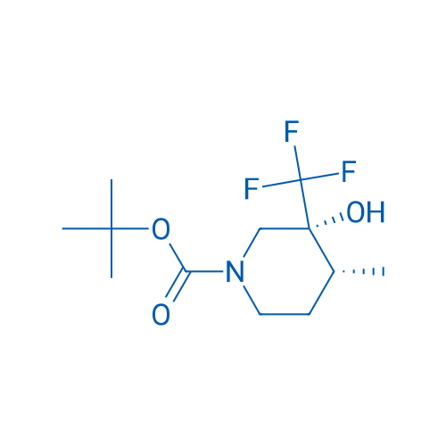 Cis-tert-butyl 3-hydroxy-4-methyl-3-(trifluoromethyl)piperidine-1-carboxylate 250mg