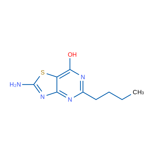2-Amino-5-butylthiazolo[4,5-d]pyrimidin-7-ol 1g