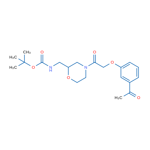 tert-Butyl N-({4-[2-(3-acetylphenoxy)acetyl]morpholin-2-yl}methyl)carbamate 1g