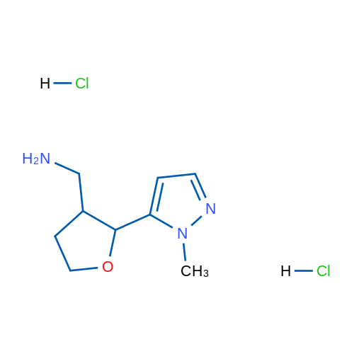 [2-(1-Methyl-1H-pyrazol-5-yl)oxolan-3-yl]methanamine dihydrochloride 1g
