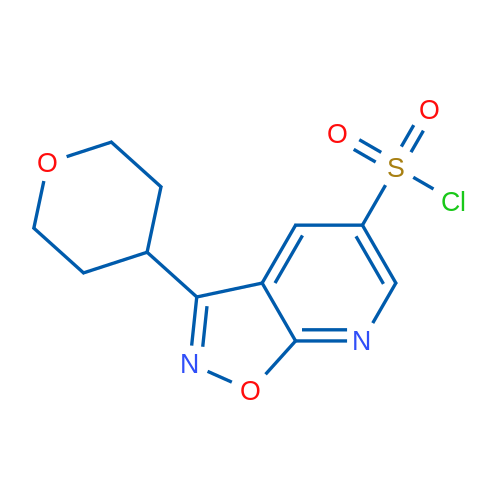 3-(Oxan-4-yl)-[1,2]oxazolo[5,4-b]pyridine-5-sulfonyl chloride 250mg