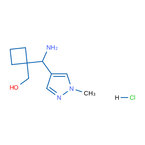 {1-[amino(1-methyl-1H-pyrazol-4-yl)methyl]cyclobutyl}methanol hydrochloride 1g