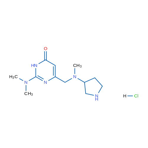 2-(Dimethylamino)-6-{[methyl(pyrrolidin-3-yl)amino]methyl}-3,4-dihydropyrimidin-4-one hydrochloride 1g