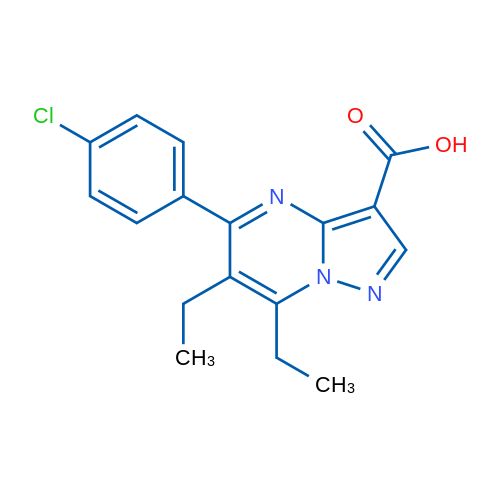 5-(4-Chlorophenyl)-6,7-diethylpyrazolo[1,5-a]pyrimidine-3-carboxylic acid 1g