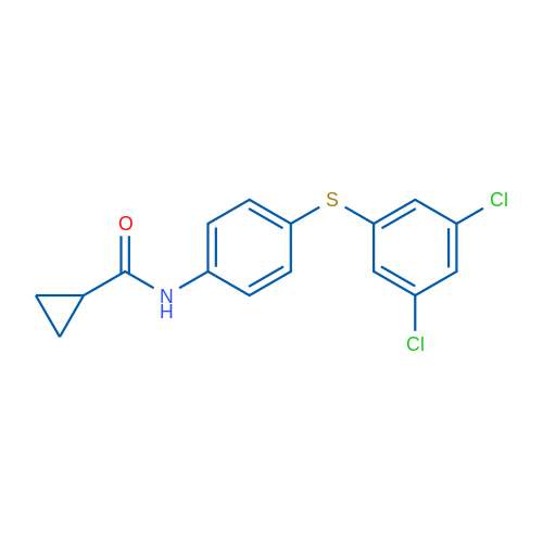 N-(4-((3,5-Dichlorophenyl)thio)phenyl)cyclopropanecarboxamide 1g