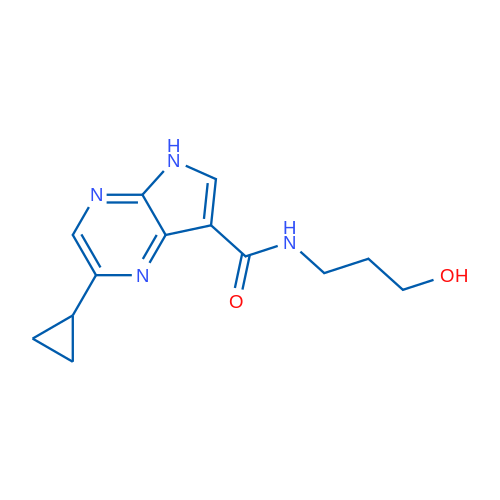 2-Cyclopropyl-N-(3-hydroxypropyl)-5H-pyrrolo[2,3-b]pyrazine-7-carboxamide 1g