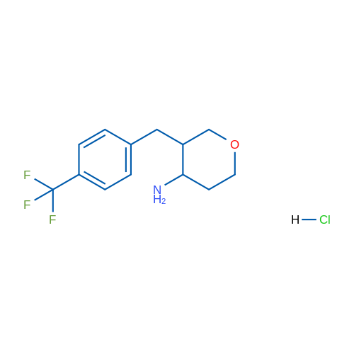 3-(4-(Trifluoromethyl)benzyl)tetrahydro-2H-pyran-4-amine hydrochloride 1g