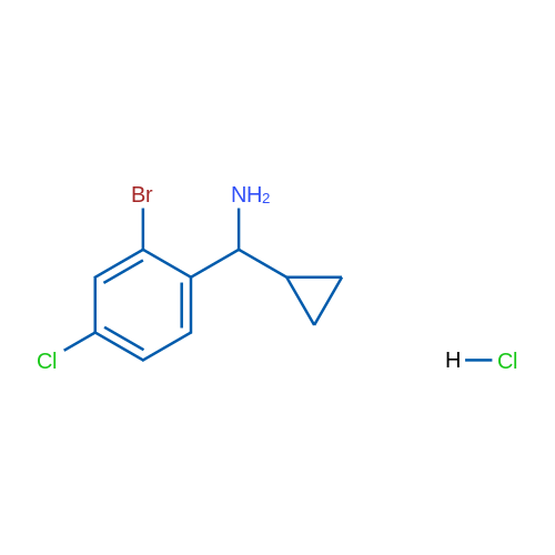 (2-Bromo-4-chlorophenyl)(cyclopropyl)methanamine hydrochloride 250mg
