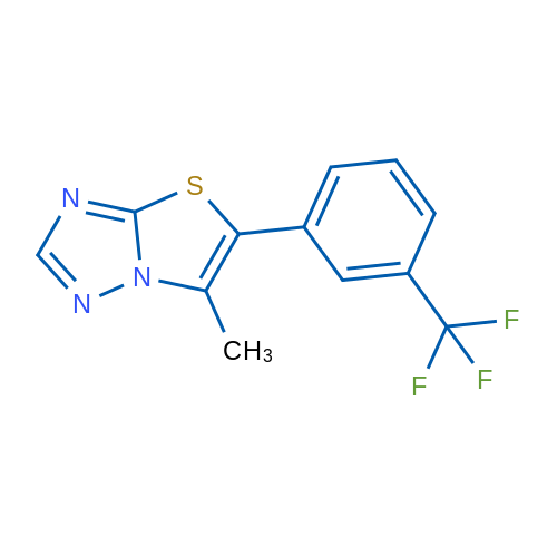 6-Methyl-5-(3-(trifluoromethyl)phenyl)thiazolo[3,2-b][1,2,4]triazole 1g