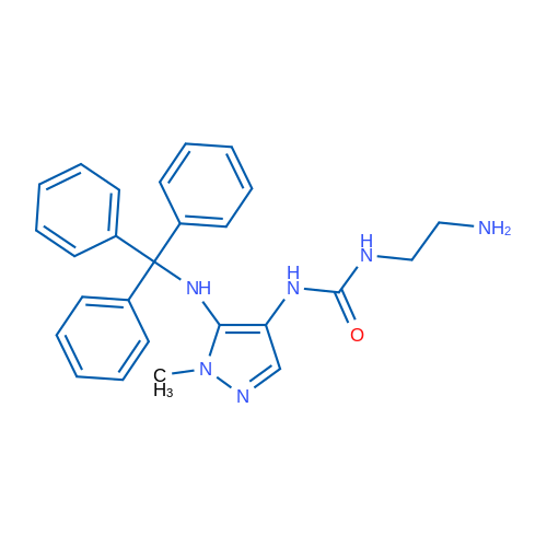 1-(2-Aminoethyl)-3-(1-methyl-5-(tritylamino)-1H-pyrazol-4-yl)urea 1g