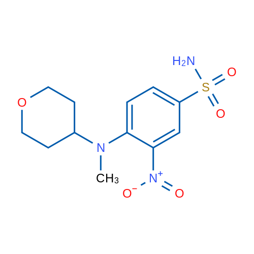 4-(Methyl(tetrahydro-2H-pyran-4-yl)amino)-3-nitrobenzenesulfonamide 1g