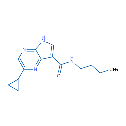 N-Butyl-2-cyclopropyl-5H-pyrrolo[2,3-b]pyrazine-7-carboxamide 1g