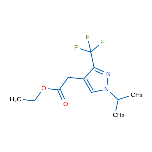 Ethyl 2-(1-isopropyl-3-(trifluoromethyl)-1H-pyrazol-4-yl)acetate 1g