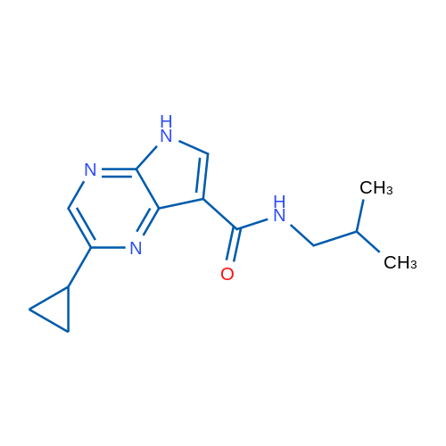 2-Cyclopropyl-N-isobutyl-5H-pyrrolo[2,3-b]pyrazine-7-carboxamide 1g