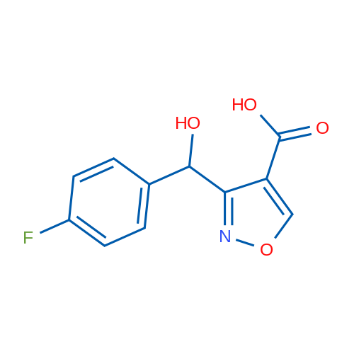 3-((4-Fluorophenyl)(hydroxy)methyl)isoxazole-4-carboxylic acid 250mg