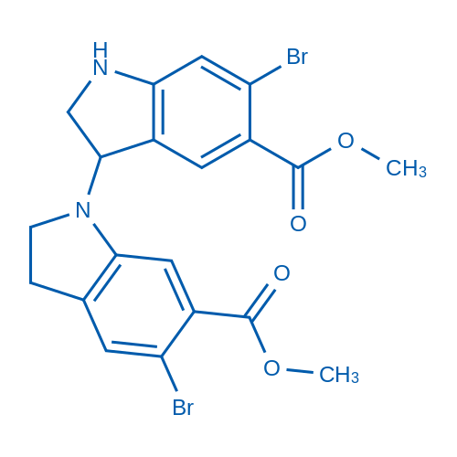Dimethyl 5,6'-dibromo-[1,3'-biindoline]-5',6-dicarboxylate 250mg