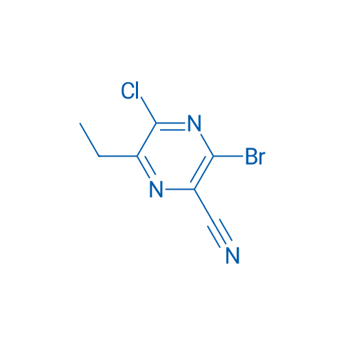 3-Bromo-5-chloro-6-ethylpyrazine-2-carbonitrile 5g